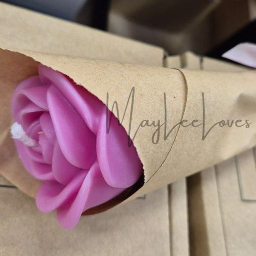 Single Rose Soy Candle C7R