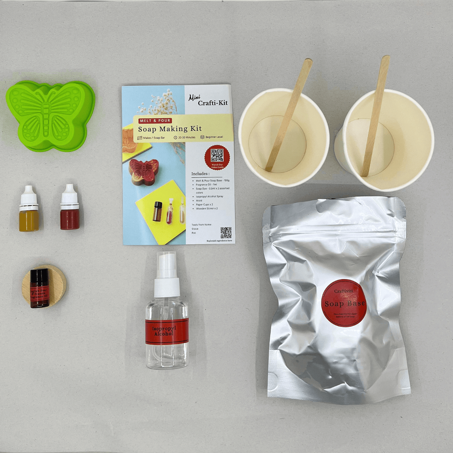 Crafti-Kit - Melt & Pour Butterfly Soap Making Kit