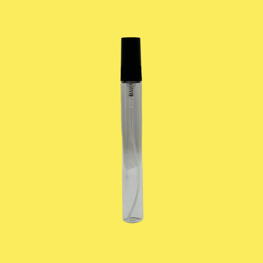 Perfume Glass Bottle Spray Cap - 10ml (Thin) - Black Cap