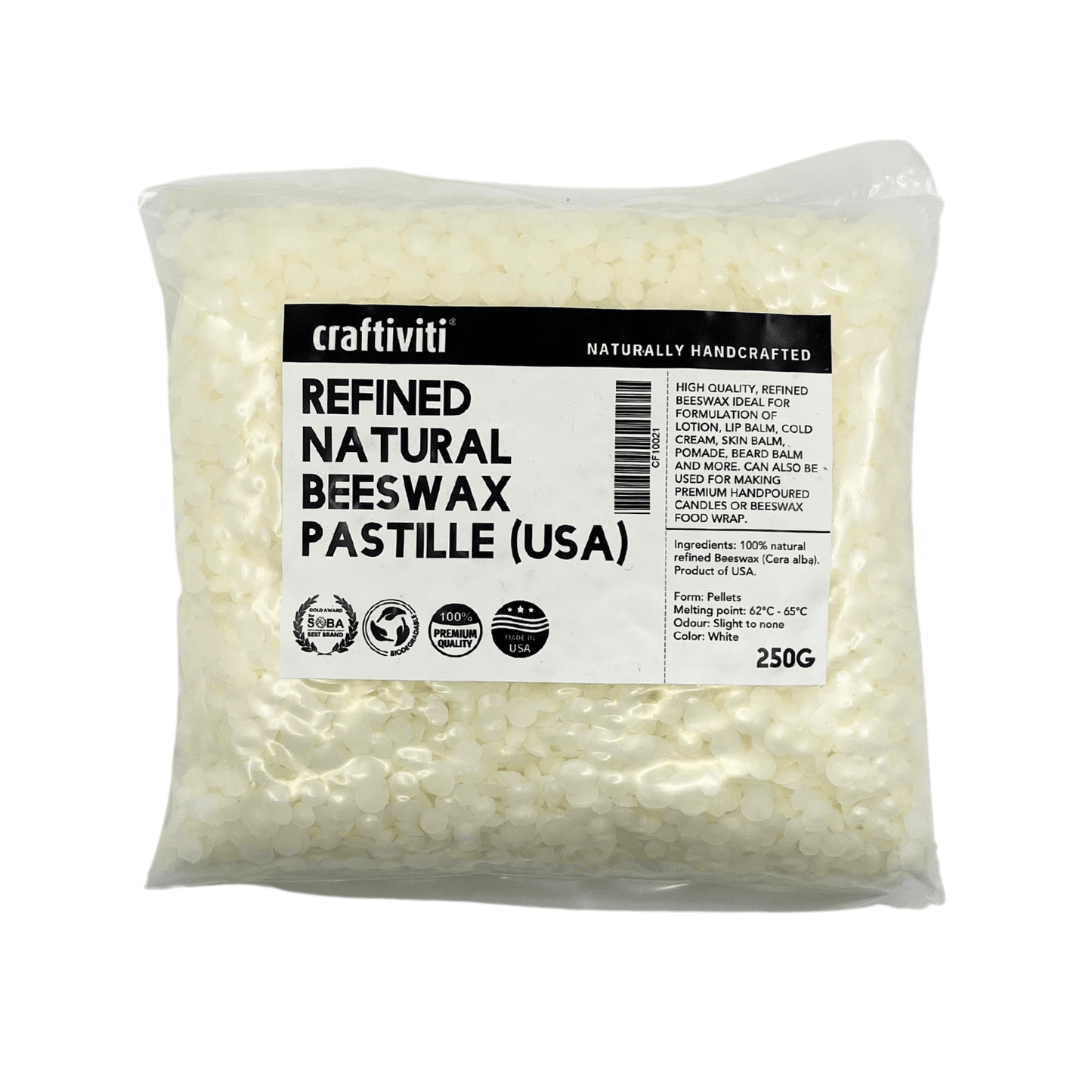 Refined Natural Beeswax Pastille (USA)