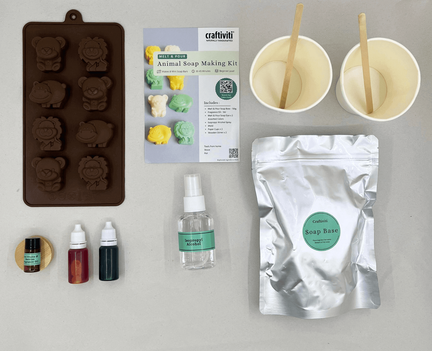 Crafti-Kit - Melt & Pour Animal Soap Making Kit