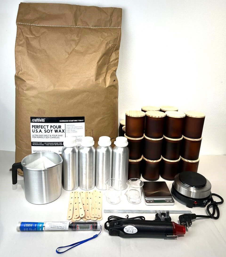 Business Pro Kit - 100pcs x 180g Soy Wax Candles