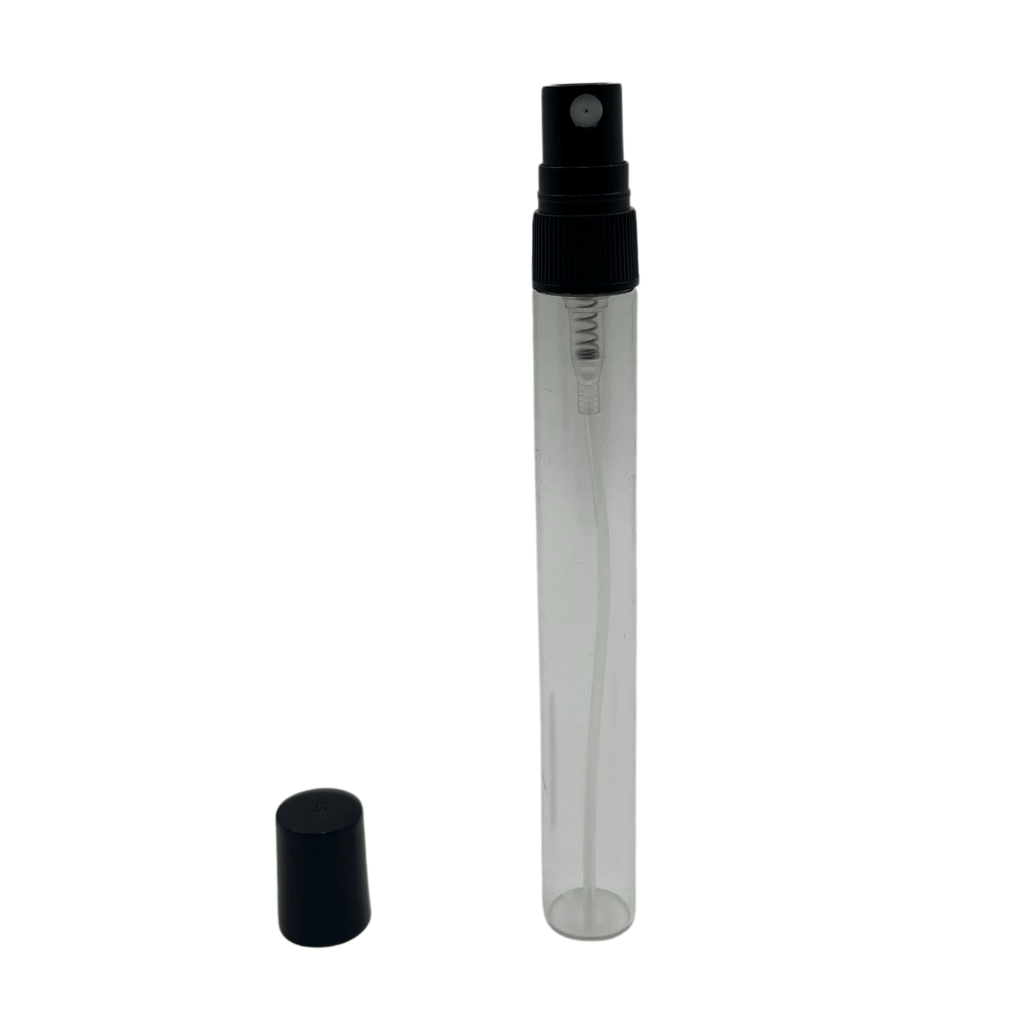 Perfume Glass Bottle Spray Cap - 10ml (Thin) - Black Cap