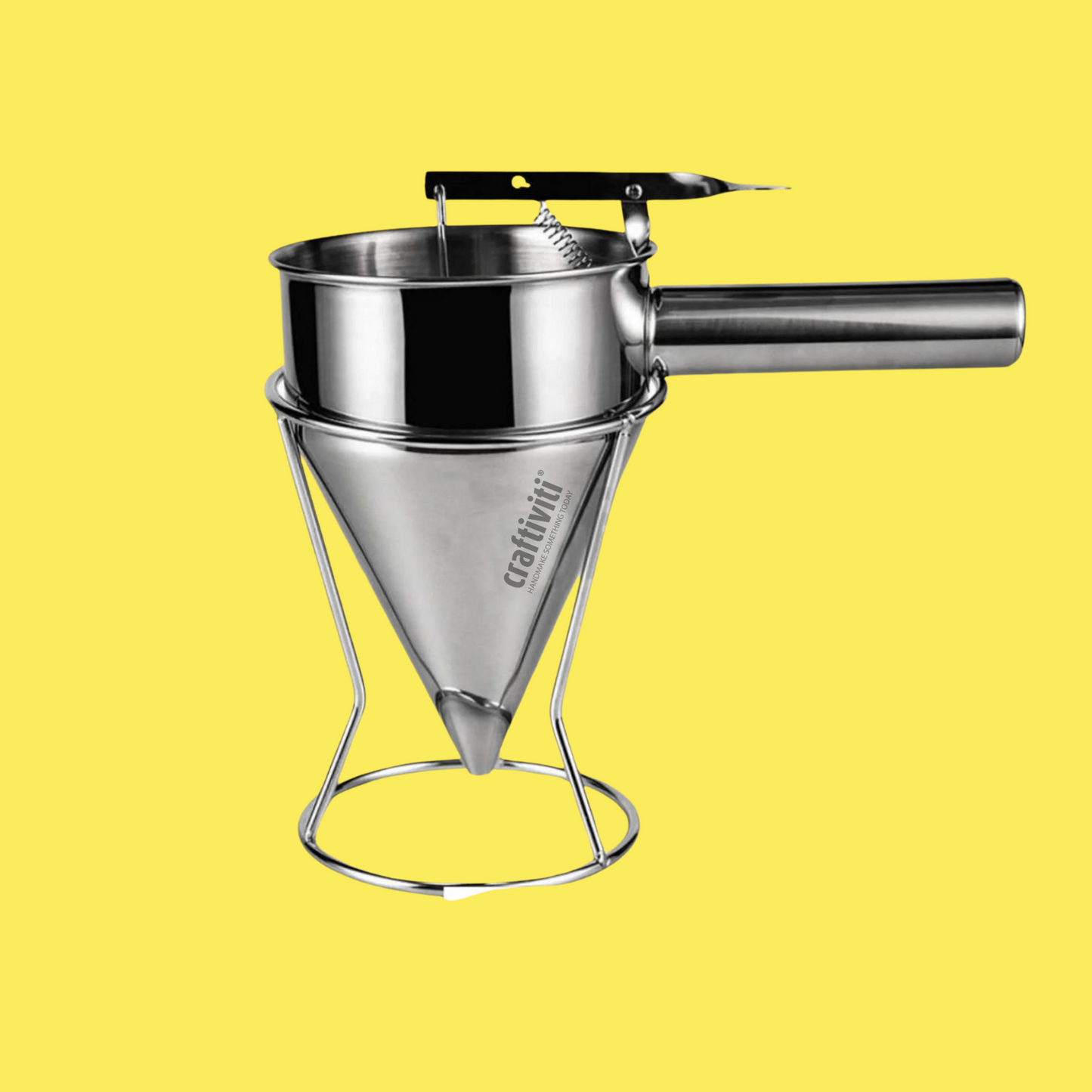 Stainless Steel Wax & Oil Dispenser Funnel (1L) - With Stand