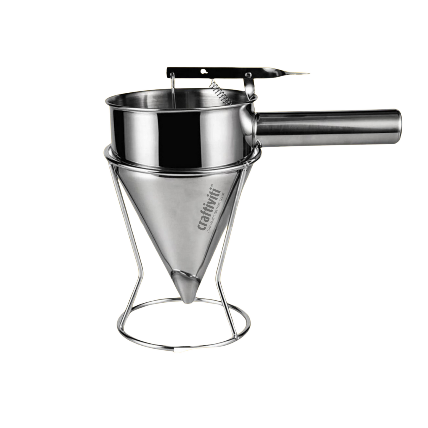 Stainless Steel Wax & Oil Dispenser Funnel (1L) - With Stand