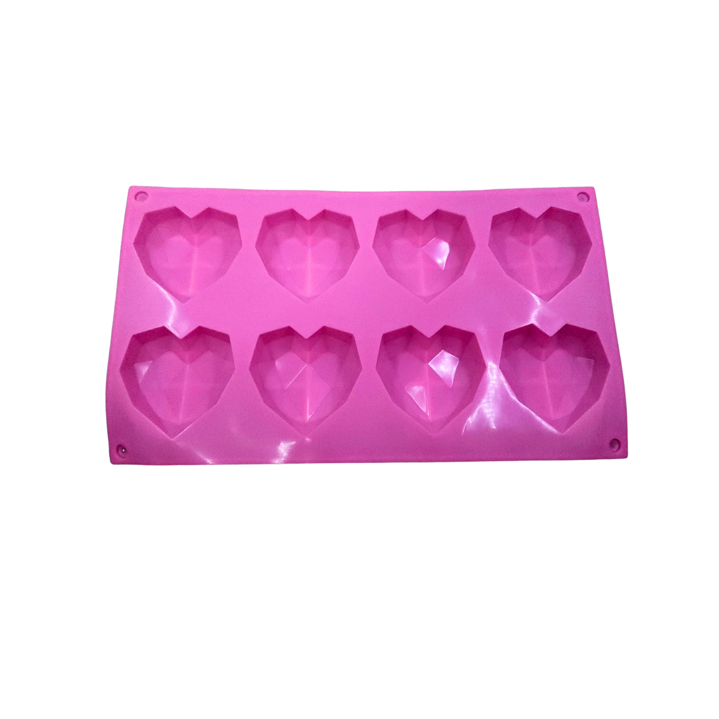 Geometric Heart Shape Silicone Mold - 8pcs