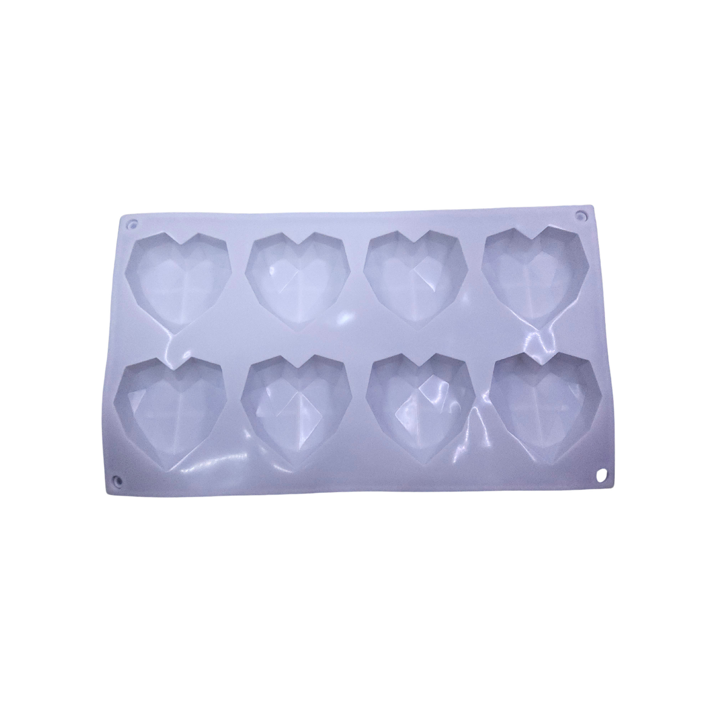Geometric Heart Shape Silicone Mold - 8pcs