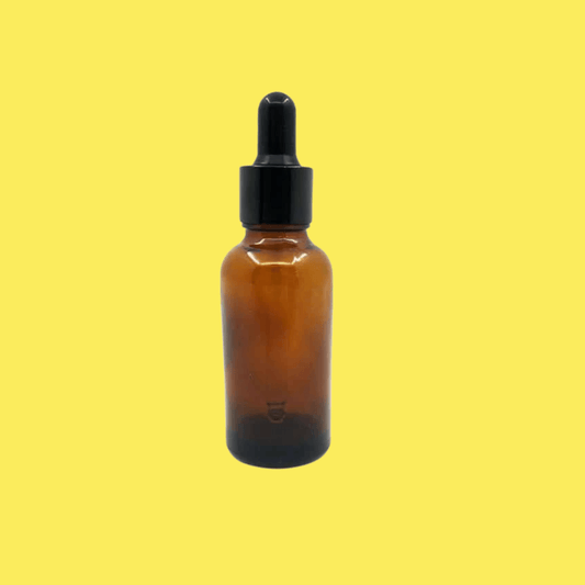 Amber Glass Bottle & Rubber Dropper