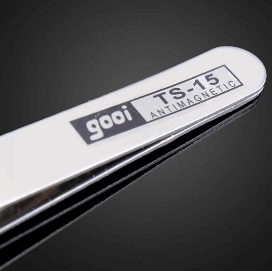 TS-15 Angled Tweezer (11cm) - Anti Magnetic