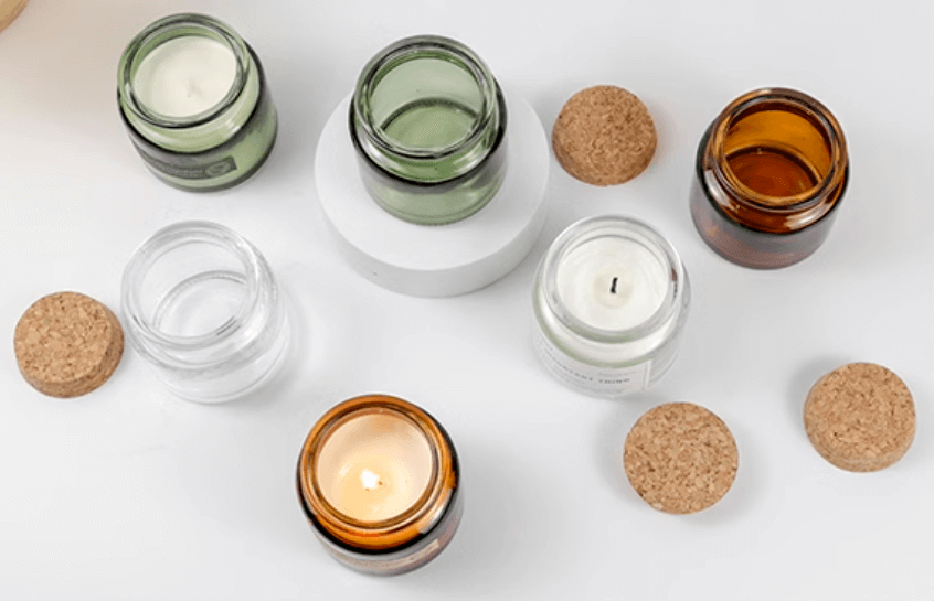 Small Glass Jar with Cork - 100ml - Clear Transparent