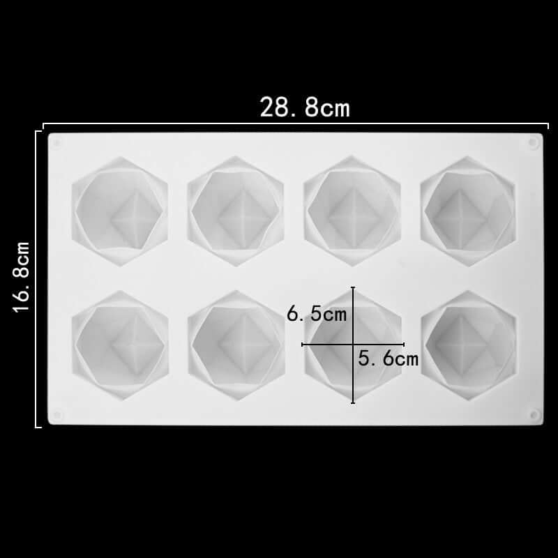 Cubism Silicone Mold (75g) - 8 bars