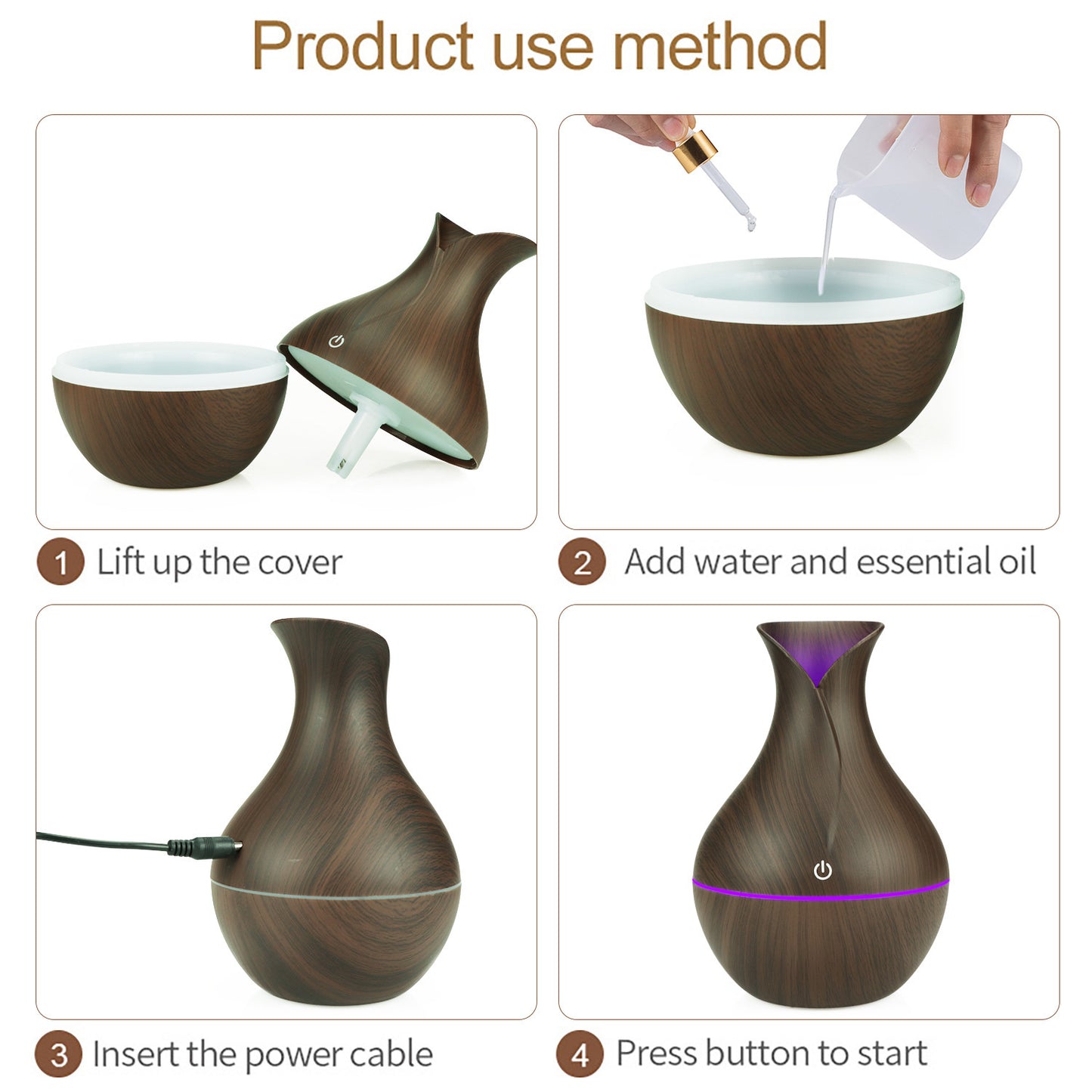 Essential Oil Aroma USB Diffuser - Petal