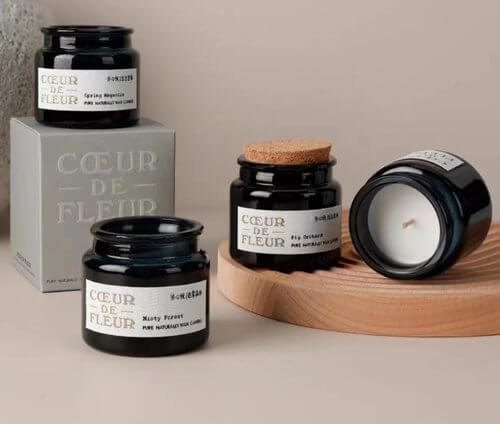 Small Glass Jar with Cork - 100ml - Black