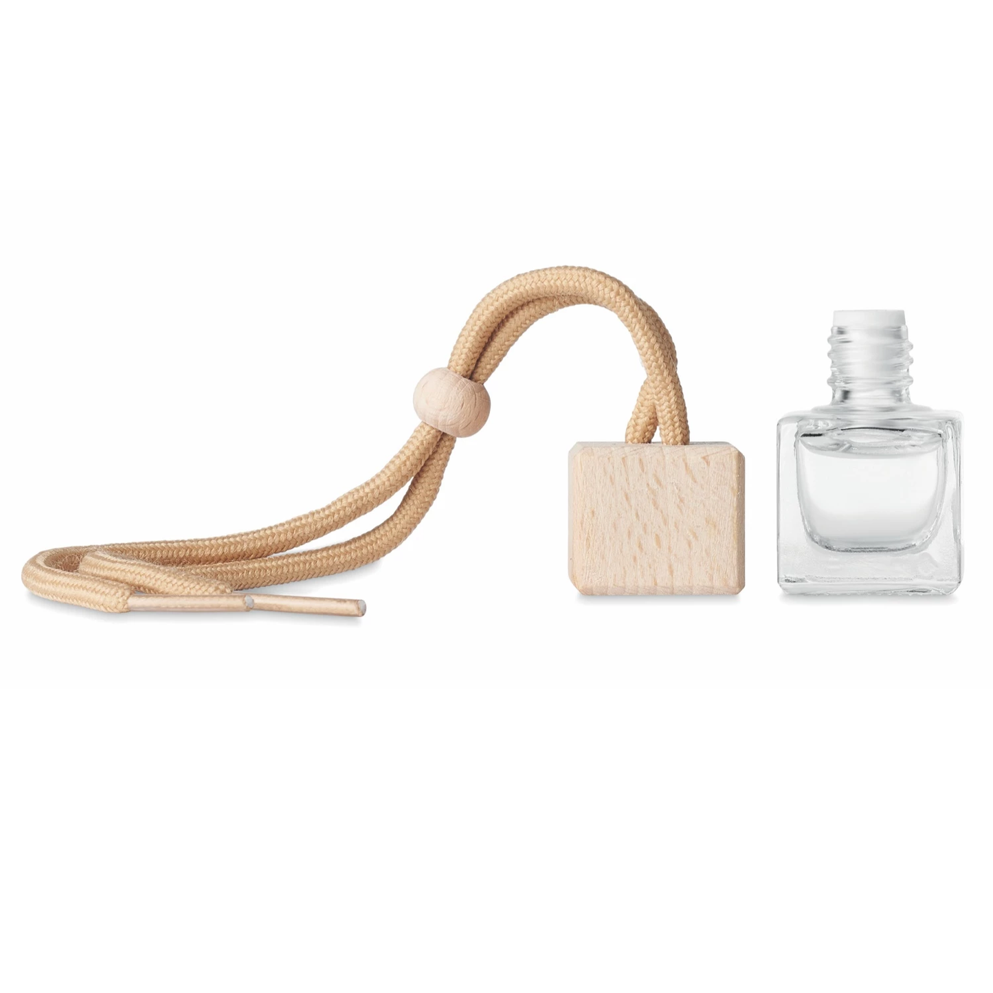 Aromatherapy Square Hanger - 8ml (Clear Glass)