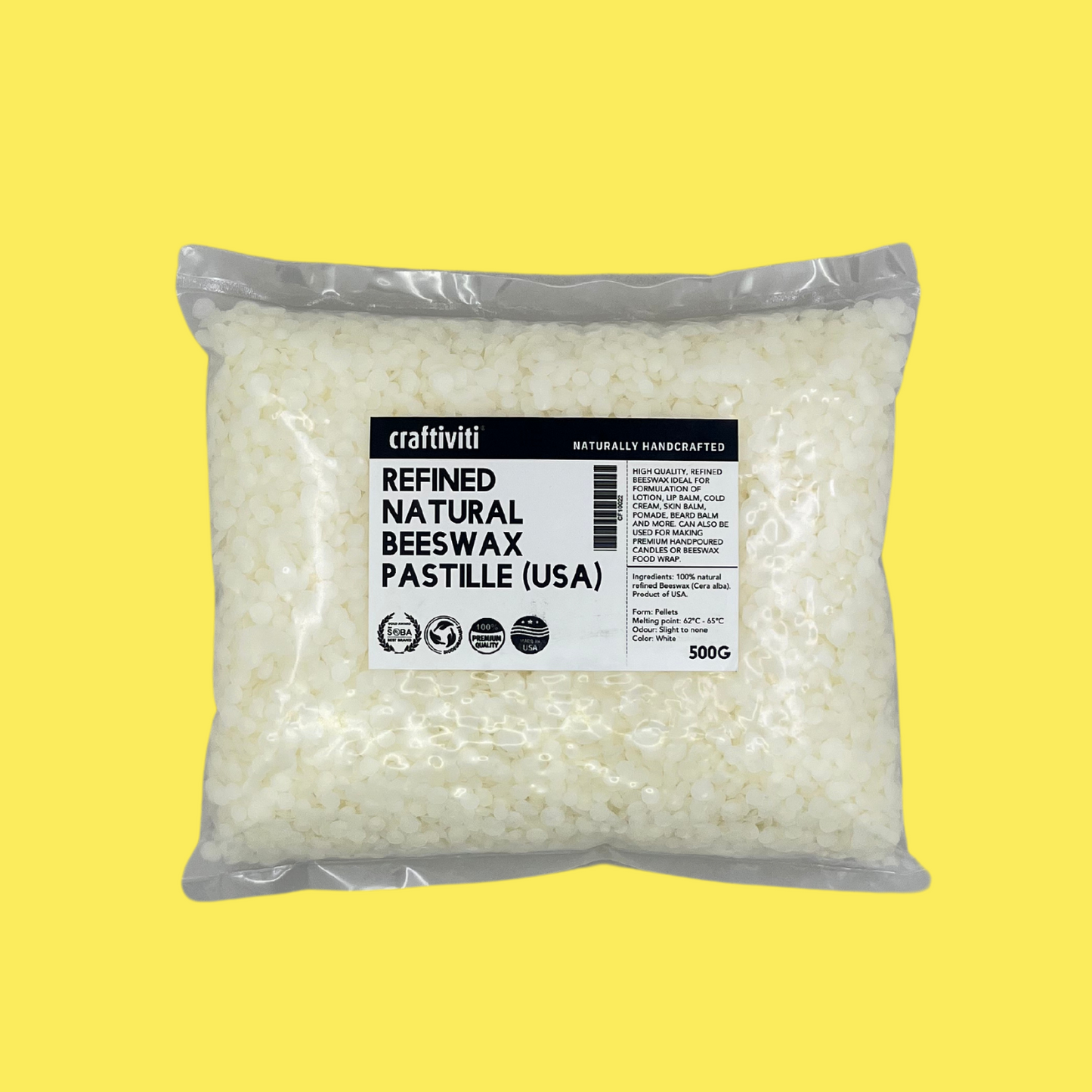 Refined Natural Beeswax Pastille (USA)