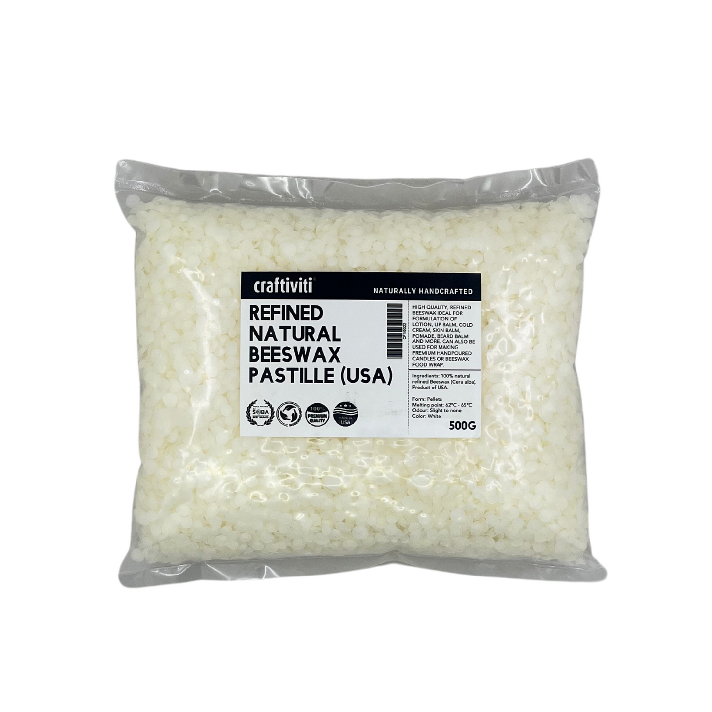 Refined Natural Beeswax Pastille (USA)