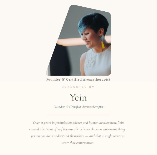 The Scent of Self — A Signature Self-Discovery Workshop (13th June / 5th July)