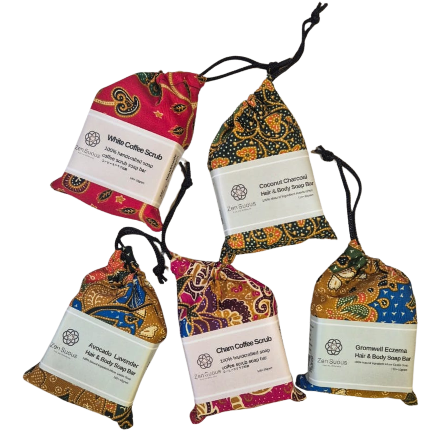 Gromwell Lavender Raw Castile Soap -100g C7R (Batik Pouch)