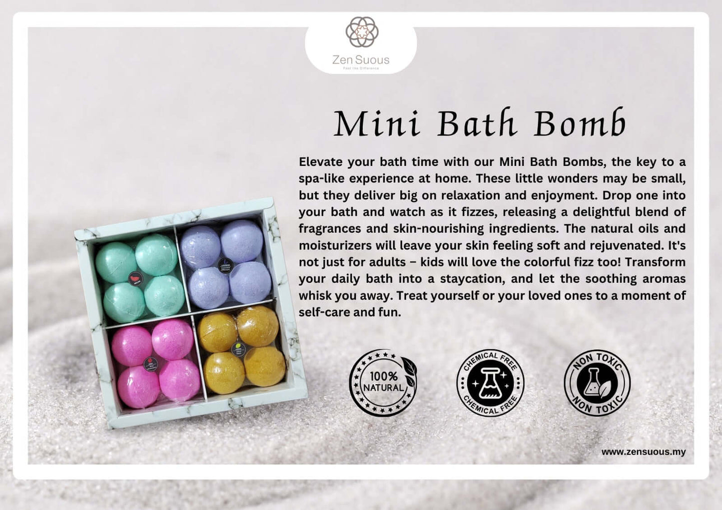 Mini Bath Bomb - 16pcs