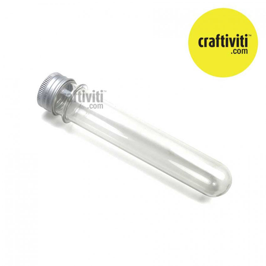 PET Test Tube - Silver Cap - Clear - 40ml