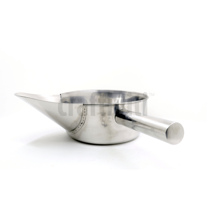 Stainless Steel Wax Pot with Pouring Spout - 19.9cm Diameter