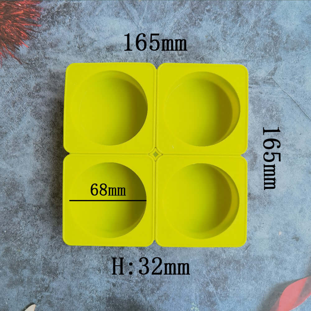 Flat Round Silicone Mold - 4 bars