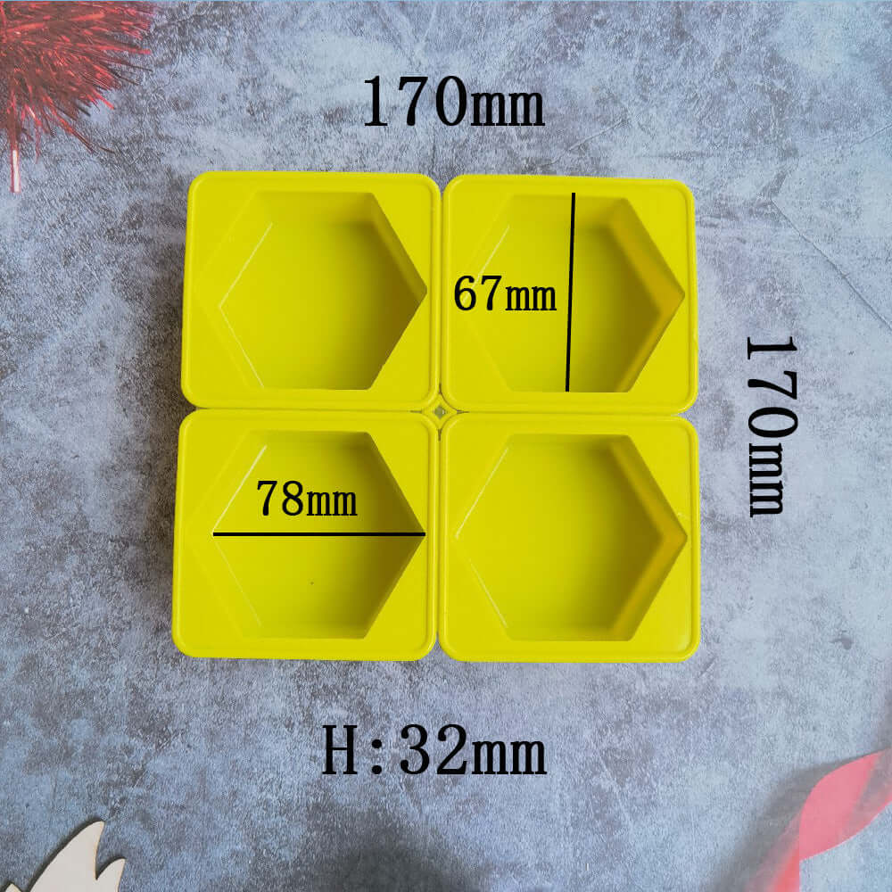 Hexagon Silicone Mold - 4 bars