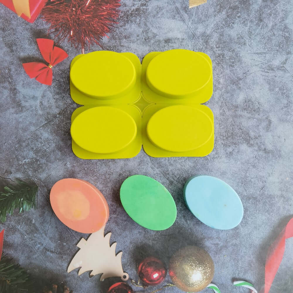 Oval Silicone Mold - 4 bars