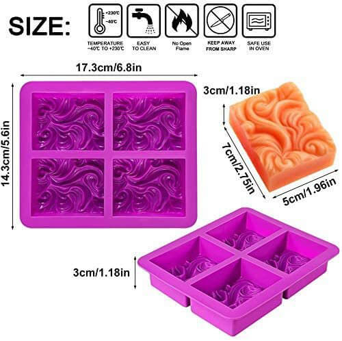 Swirls Silicone Mold - 4pcs
