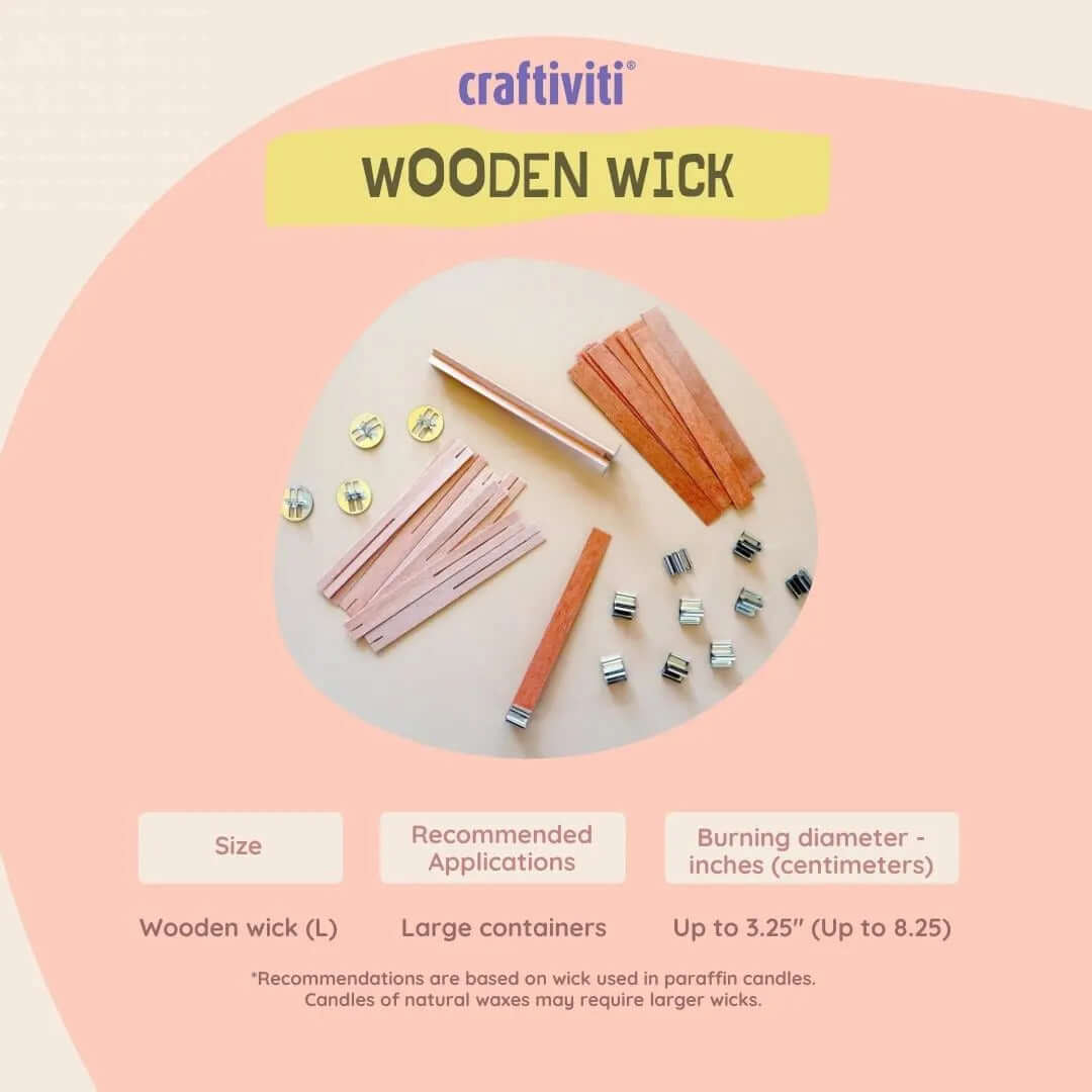 Double Candle Wood Wick & Stand - 10pcs