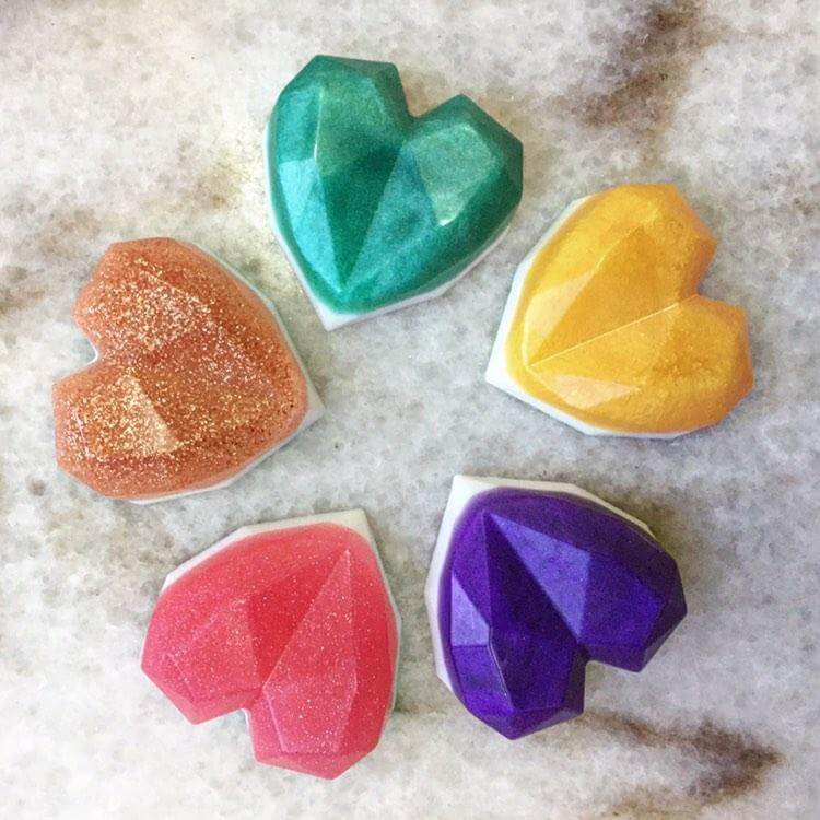 Geometric Heart Shape 60g - 6pcs