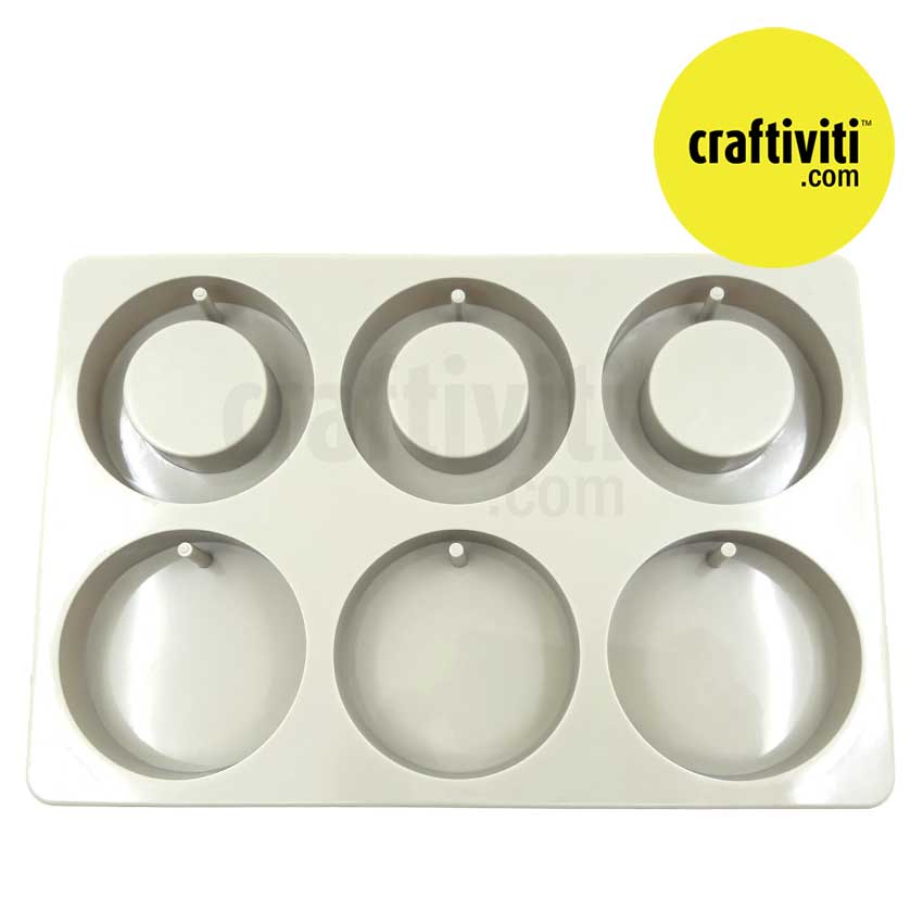 Wax Sachet Silicone Mold - Round - 6 bars