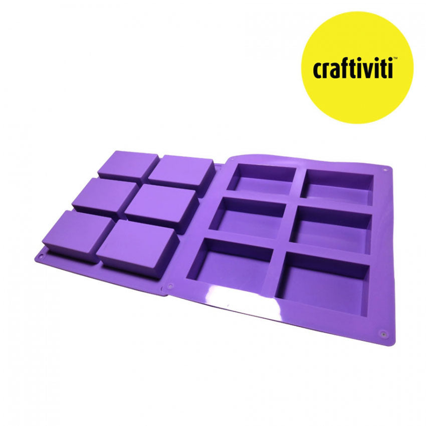 Rectangular Silicone Mold - 100g - 6 Bars