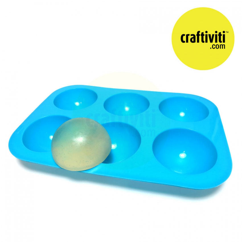 Semi Round Silicone Mold - 5cm Diameter - 6 Bars