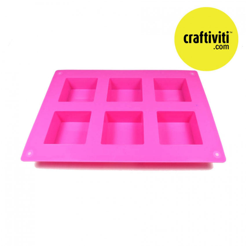 Square Silicone Mold - 5cm x 5cm x 2.5cm - 60g - 6 Bars