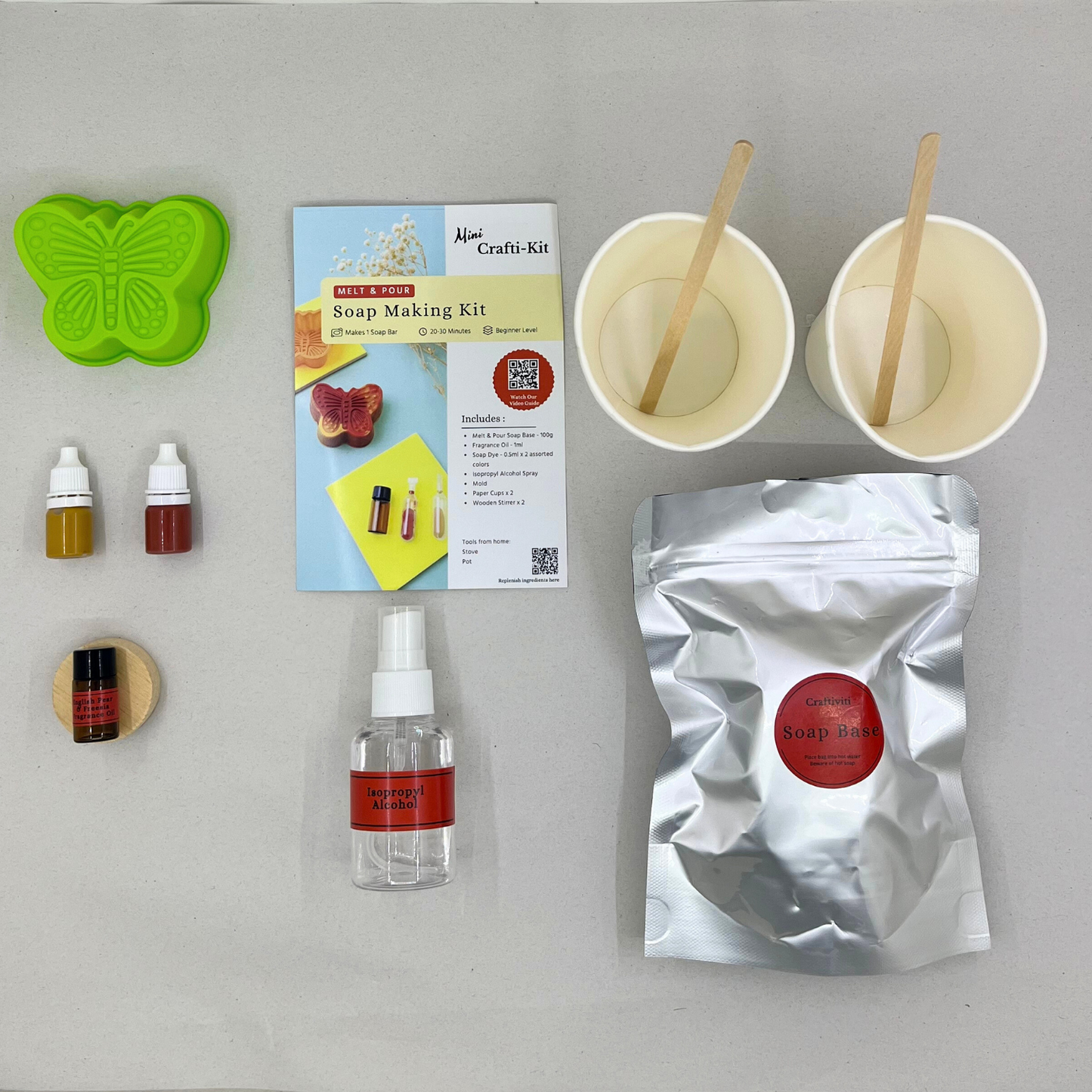 Mini Crafti-Kit - Melt & Pour Butterfly Soap Making Kit