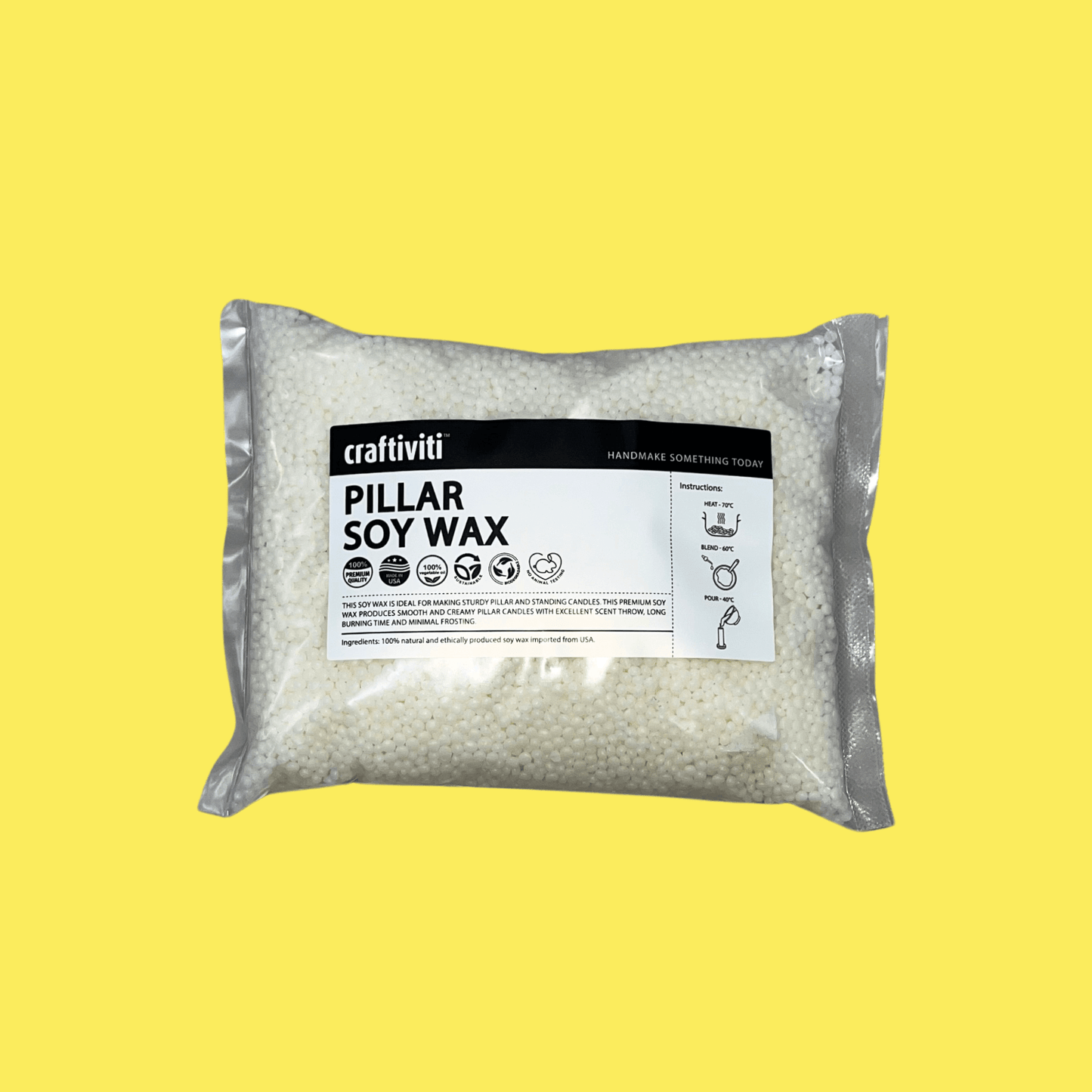 Natural Pillar Soy Wax (USA)