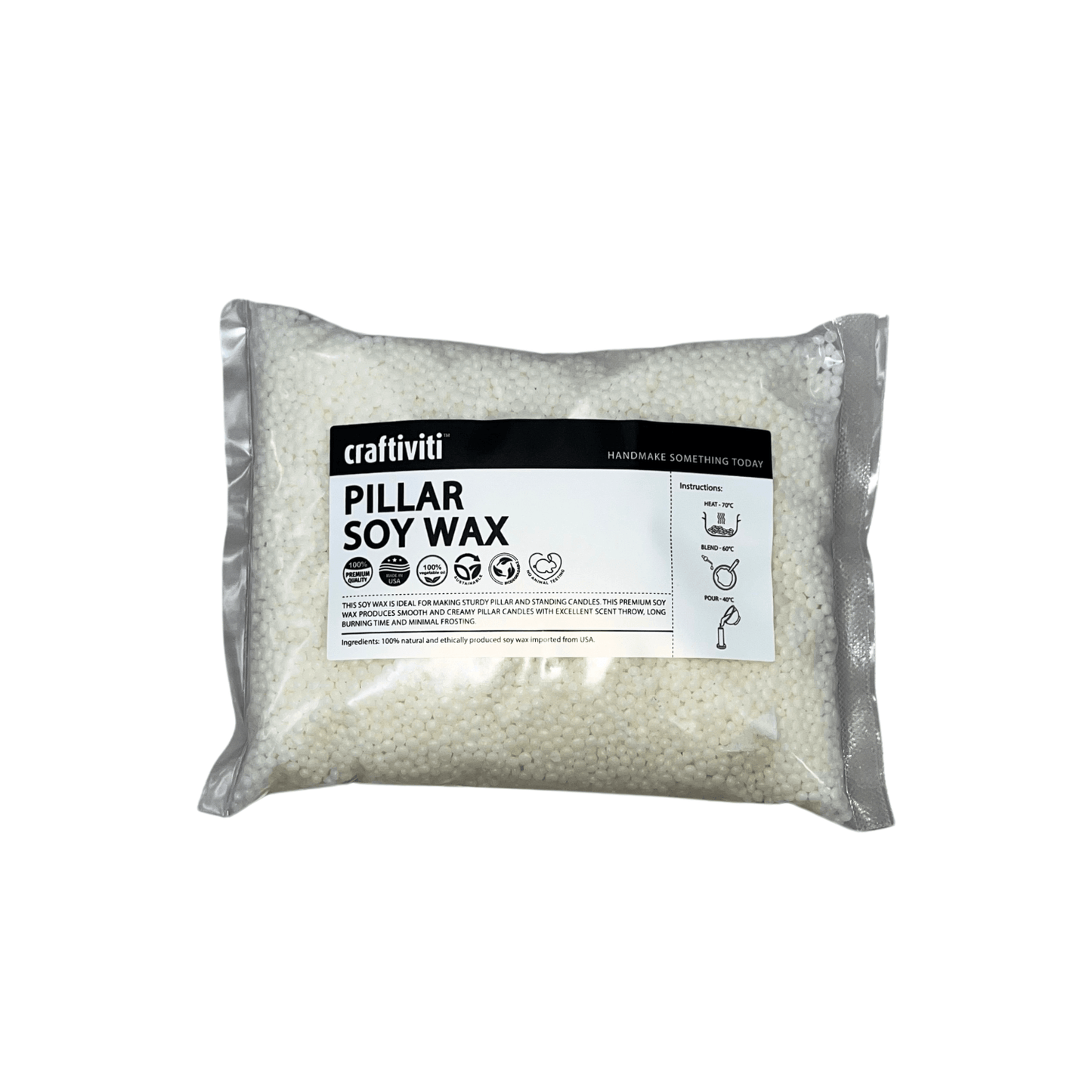 Natural Pillar Soy Wax (USA)