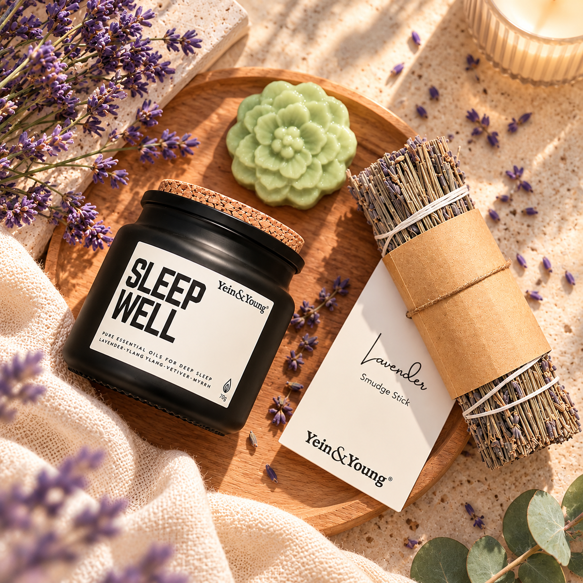 Yein&Young Sleep Well Candle & Cleanse Gift Set
