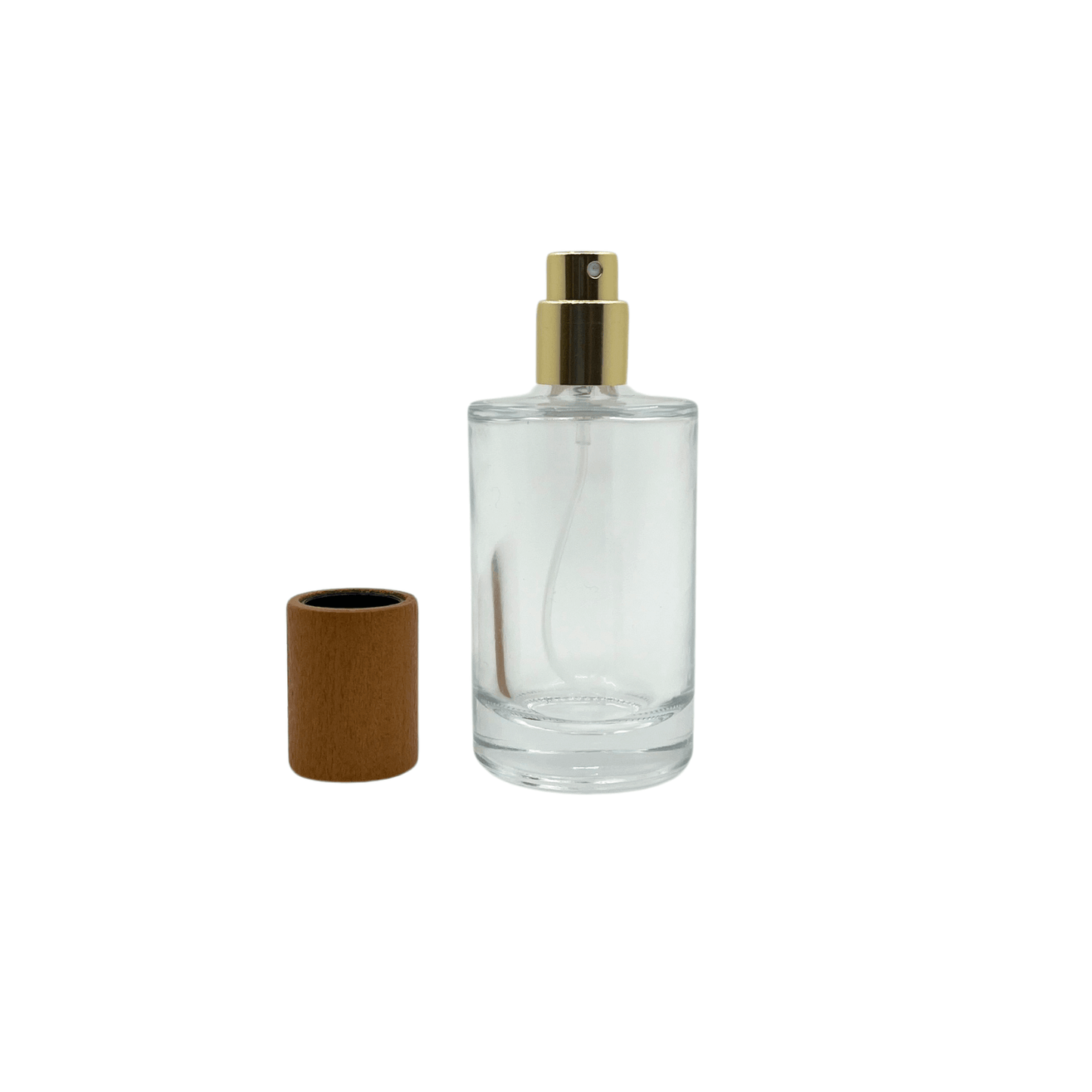 Perfume Spray Glass Bottle - Wooden Cap - 50ml