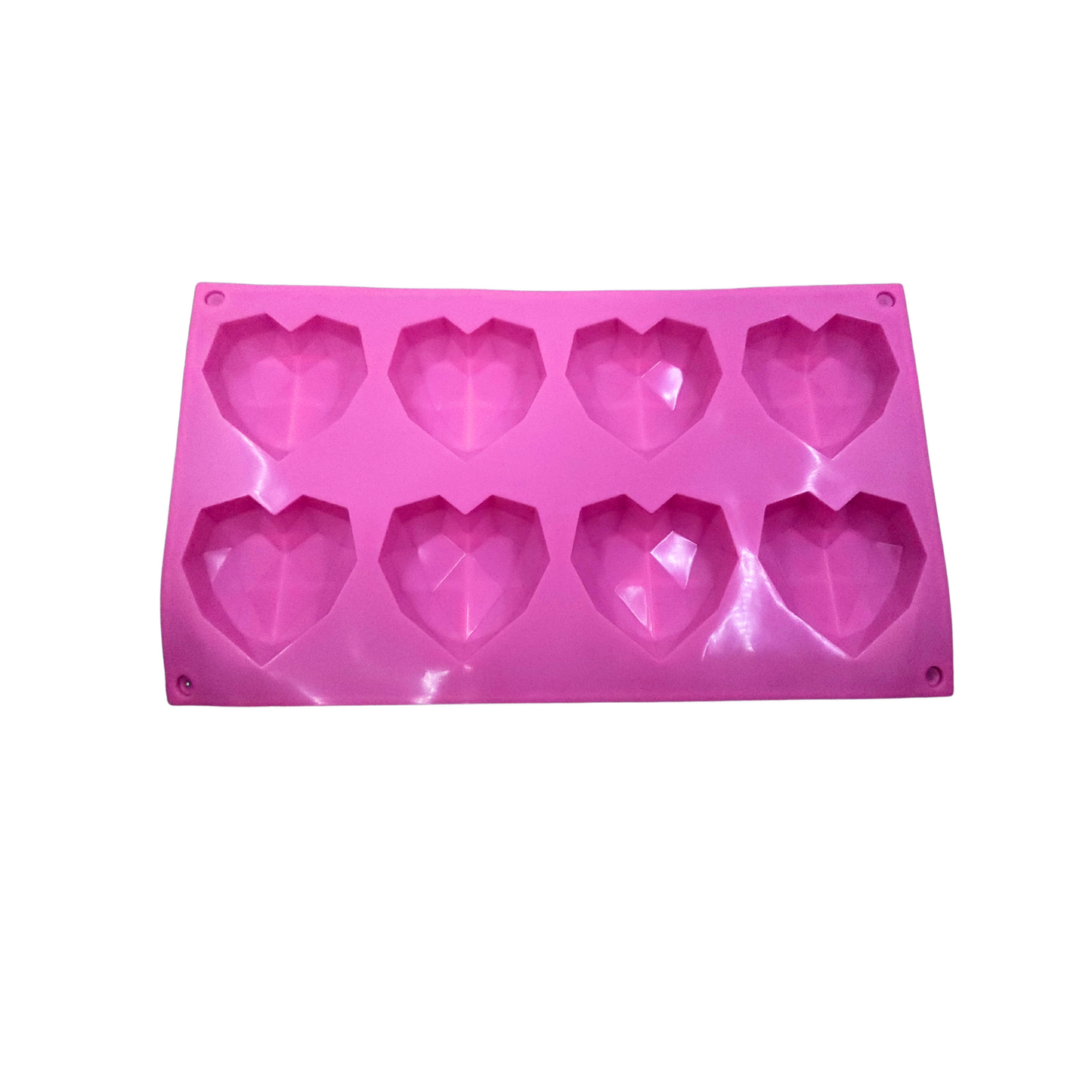 Geometric Heart Shape Silicone Mold 60g - 8pcs