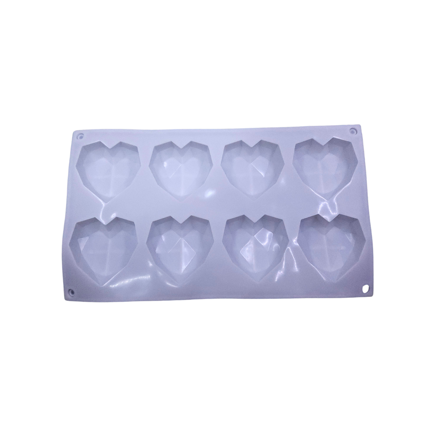 Geometric Heart Shape Silicone Mold 60g - 8pcs