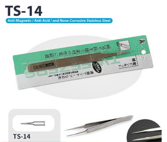 TS-14 Straight Tweezer (12cm) - Anti Magnetic