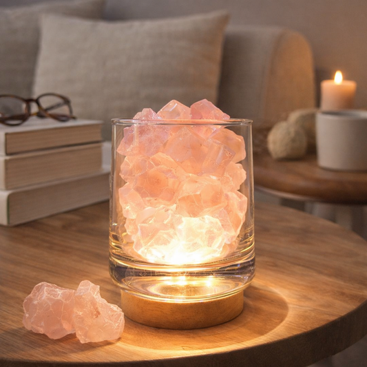 Love & Harmony Crystal Diffuser Set - Rose Quartz + Geranium Oil