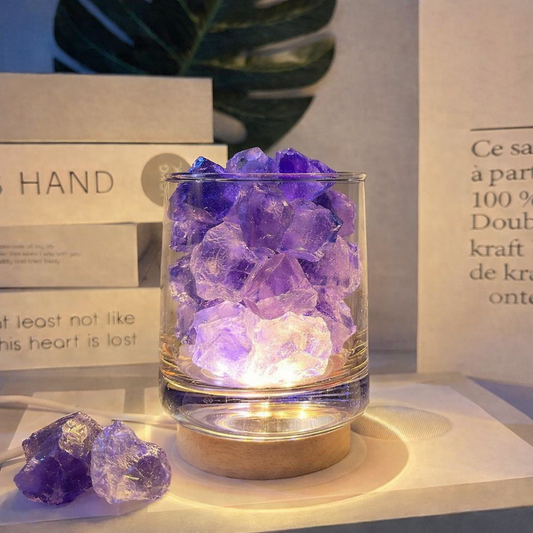 Clarity & Calm Crystal Diffuser Set - Amethyst + Clary Sage Oil