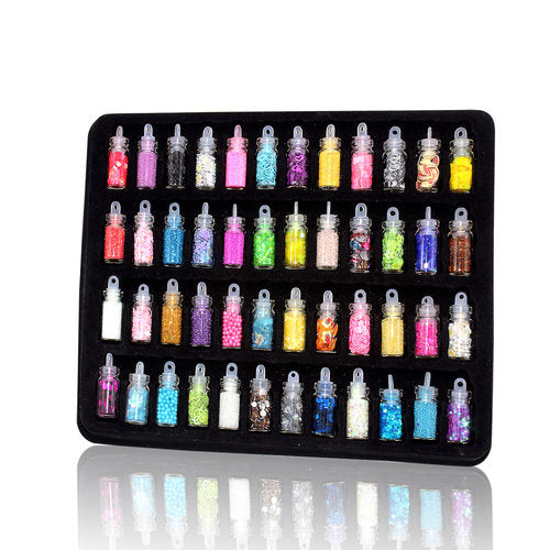 48-Colour Glitter and Sequin Set for Resin Art (48 pcs)