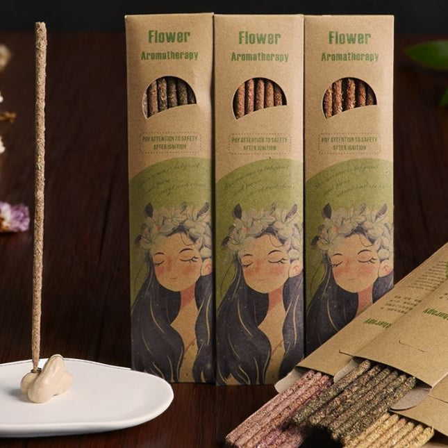 Hand-rolled Natural Incense 6mm Thick  - 6 sticks