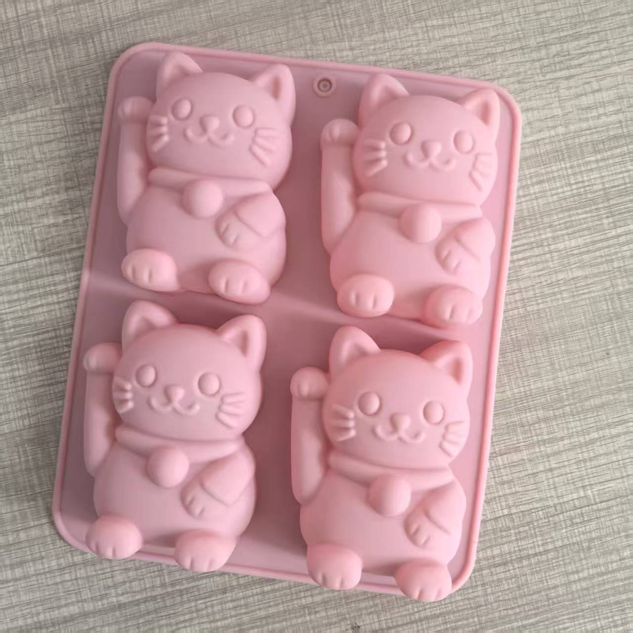 Lucky Cat Silicone Mold - 4 pcs