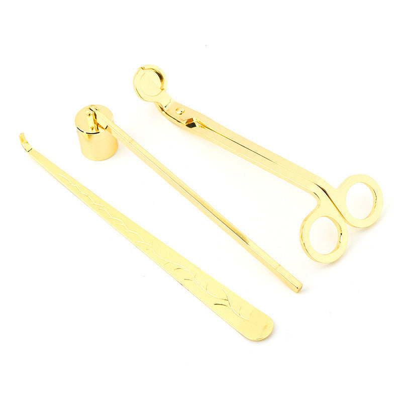 Candle Care Tools - 3pcs Set (Gold)