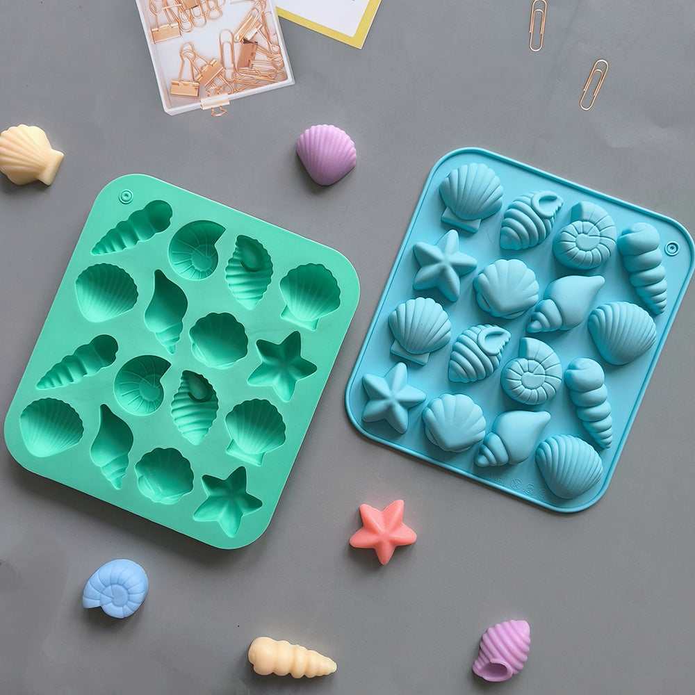 Sea Shell Silicone Mold - 16pcs